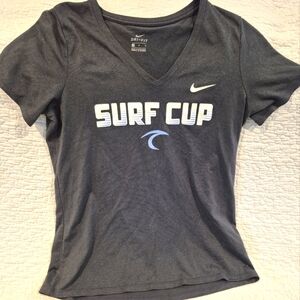 Nike Women's Gray V-Neck Surf Cup Top